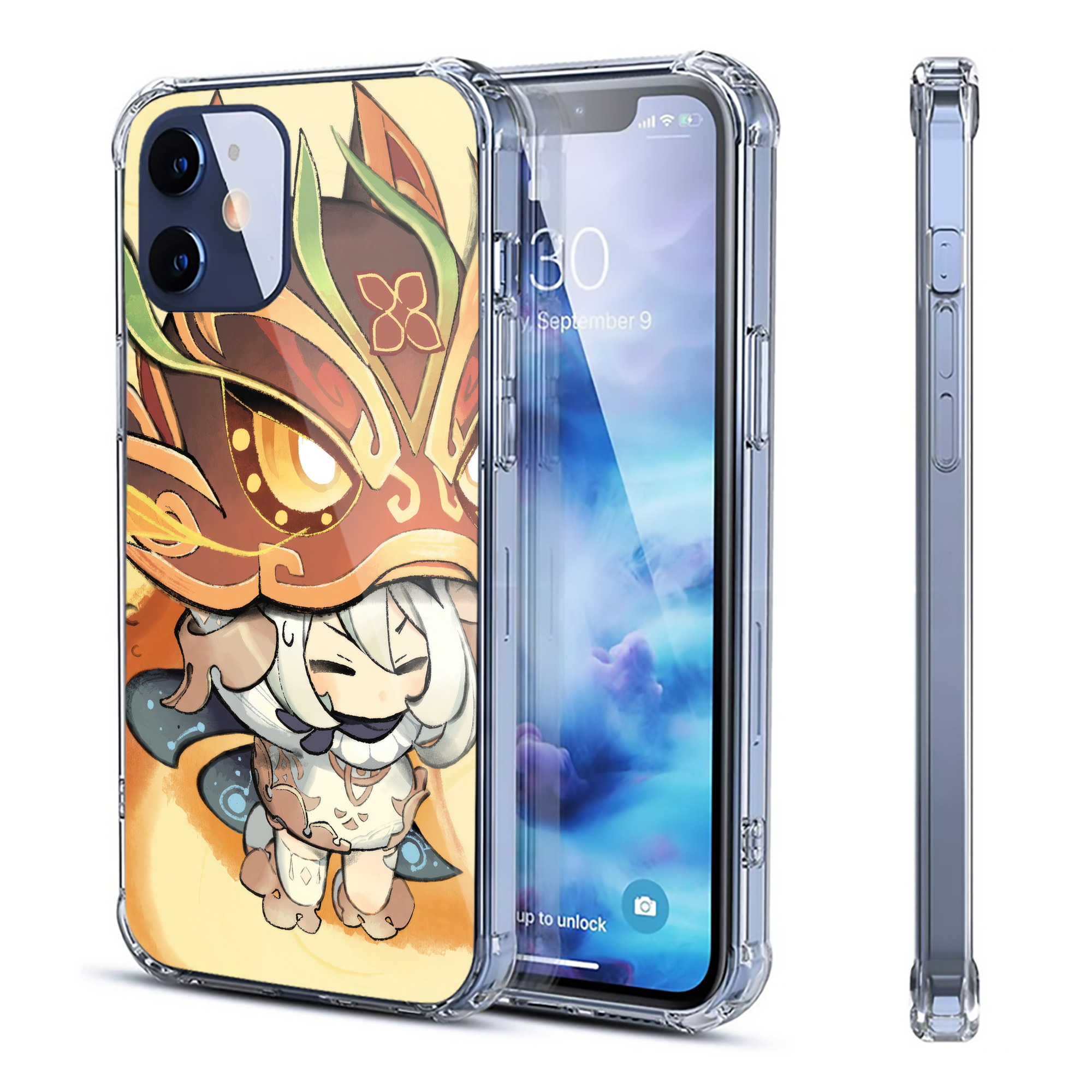 げんし神 genshin 【iPhone 12シリーズ対応】透明スマホケース（クリアソフトケース）
